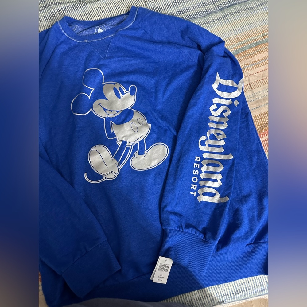 Woman’s Disneyland royal blue sweater size xl
